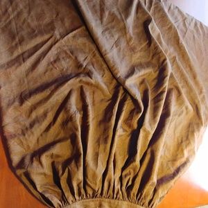 Vintage brown silk paisley maxi skirt petite